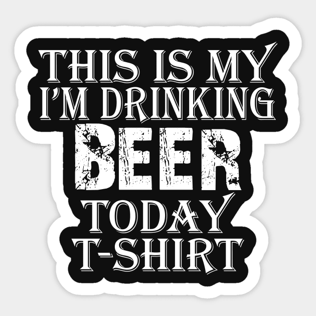 Funny Beer Drinking Gift, Beer Drinking Humor Sticker by Blue Zebra